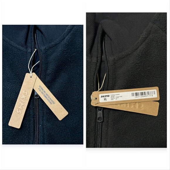 Skims Fleece Lounge Jacket, Black, Size XL, New‎ with tags - Picture 4 of 16